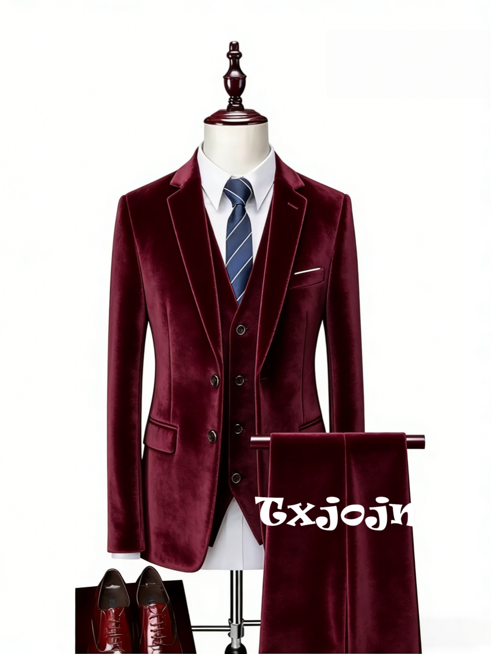 Mens Grooming On Sale - Notched lapel Men's Velvet Suits 3