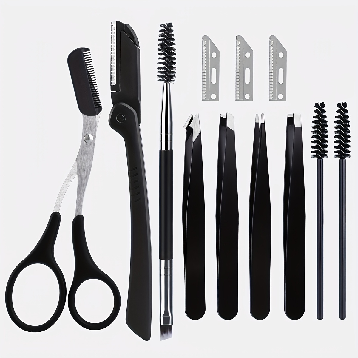 8pcs Stainless Steel Eyebrow G - Men Grooming Hygiene ulasan dan harga