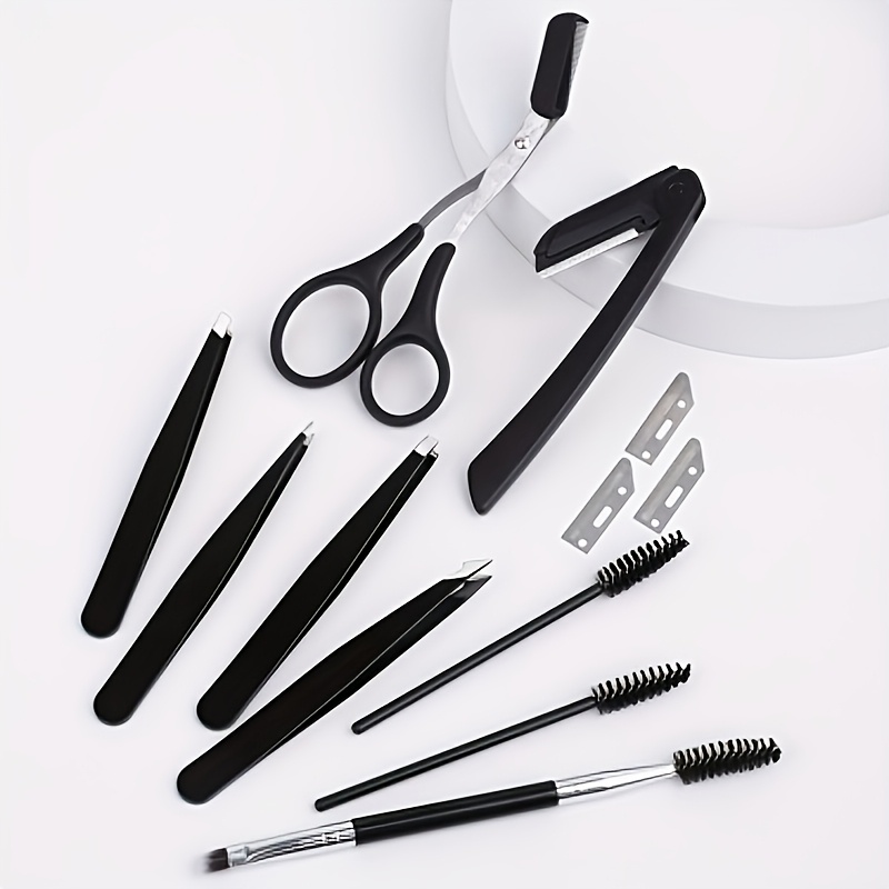 8pcs Stainless Steel Eyebrow G - Men Grooming Hygiene ulasan dan harga