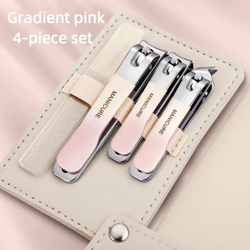 4 Pcs Steel Nail Clipper Manic - Mens Grooming Travel Kit ulasan dan harga