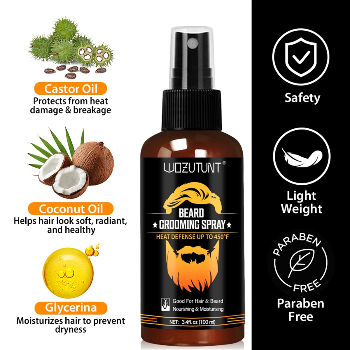 Beard Grooming Spray,Men Moust - Mens Grooming Treatment ulasan dan harga