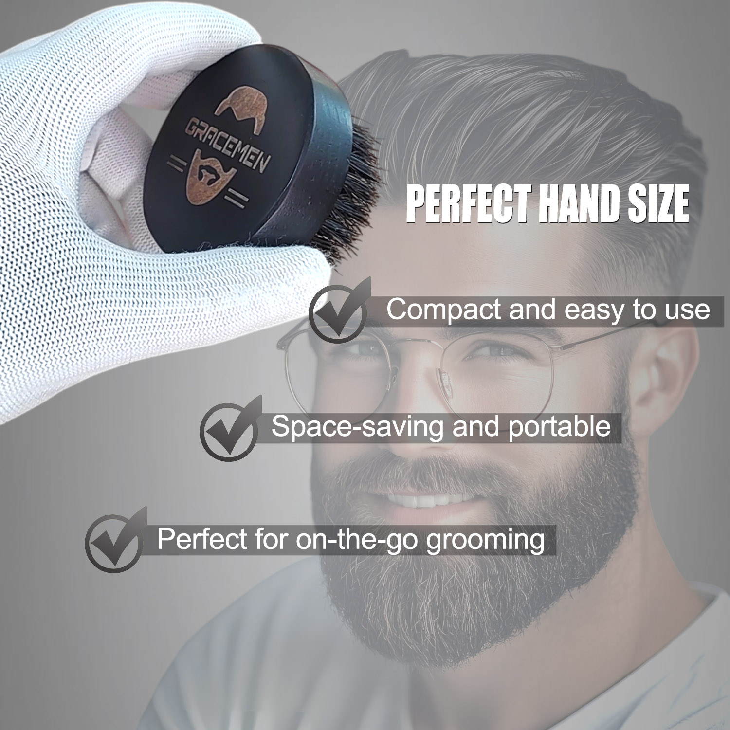 Round Beard Brush for Men – 10 - Men Grooming Hygiene ulasan dan harga