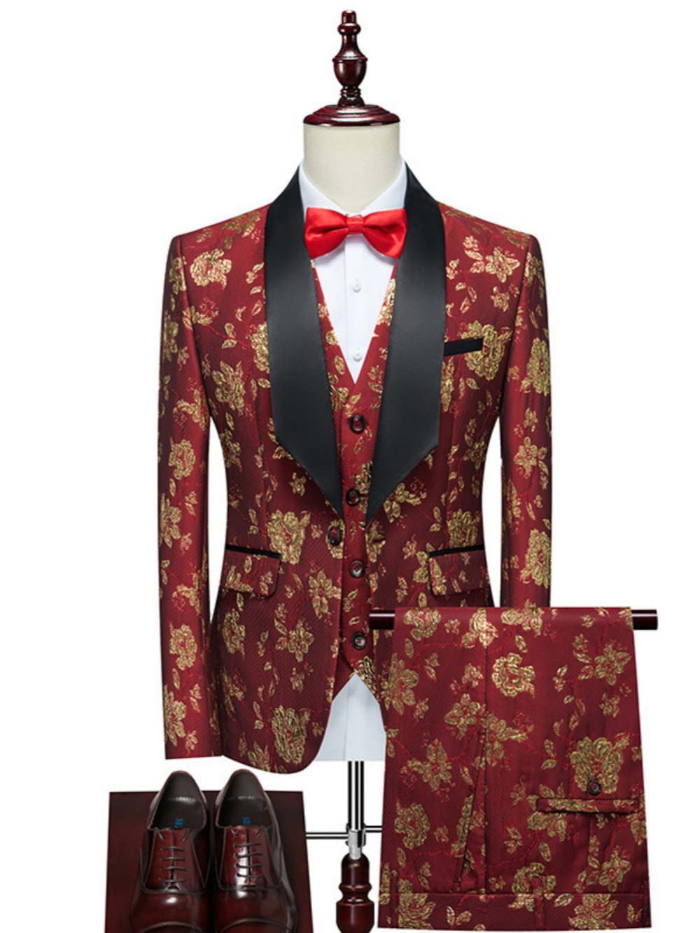 Luxurious Patterned Suit Set 3 - Mens Grooming On Sale ulasan dan harga