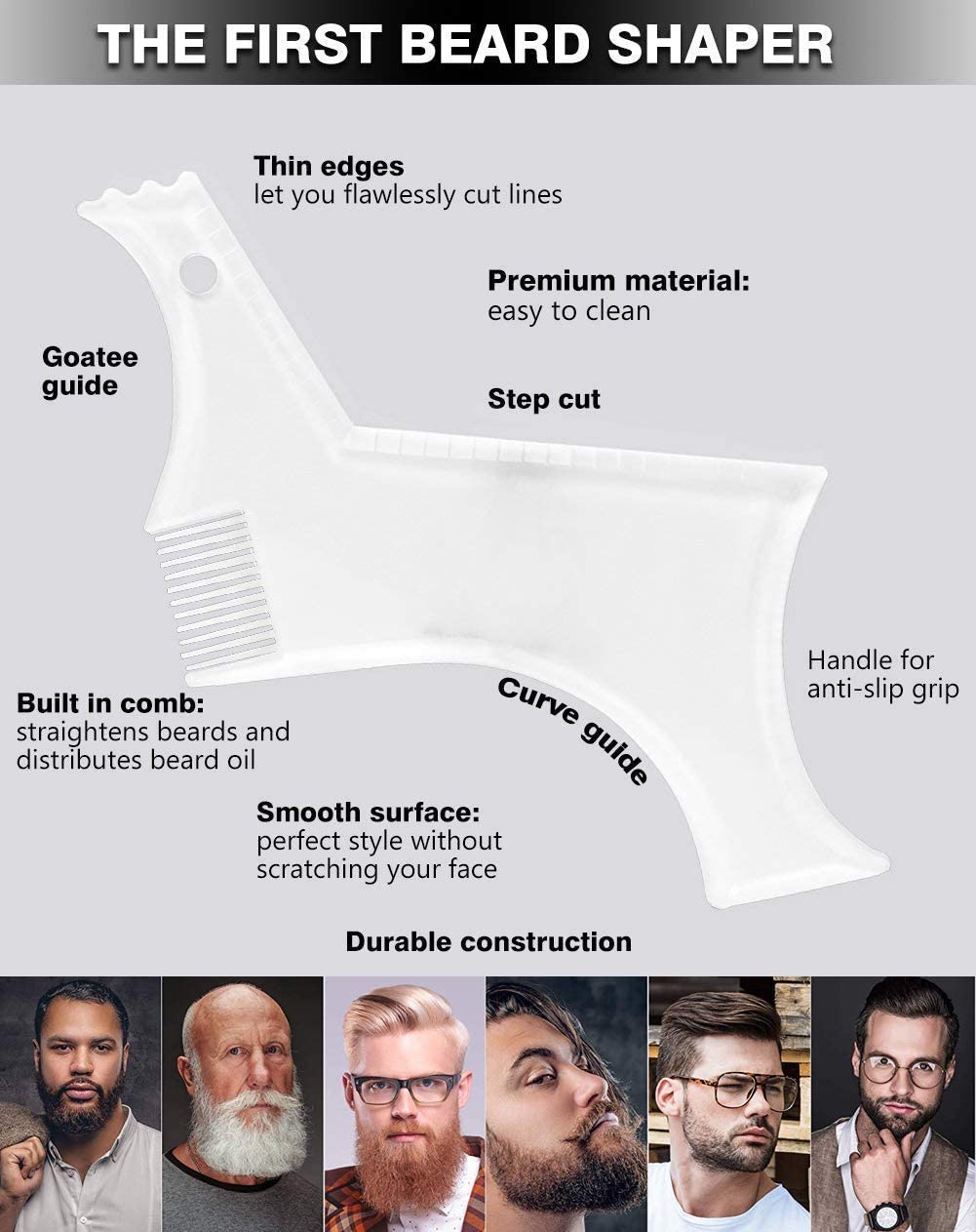 Men Beard Shaping Tool Stencil - Men Grooming Hygiene ulasan dan harga