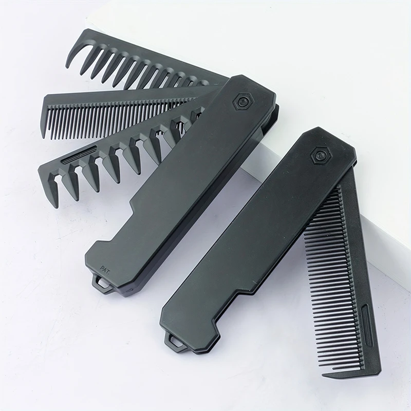 3-in-1 Folding Beard Comb for  - Men Grooming Hygiene ulasan dan harga
