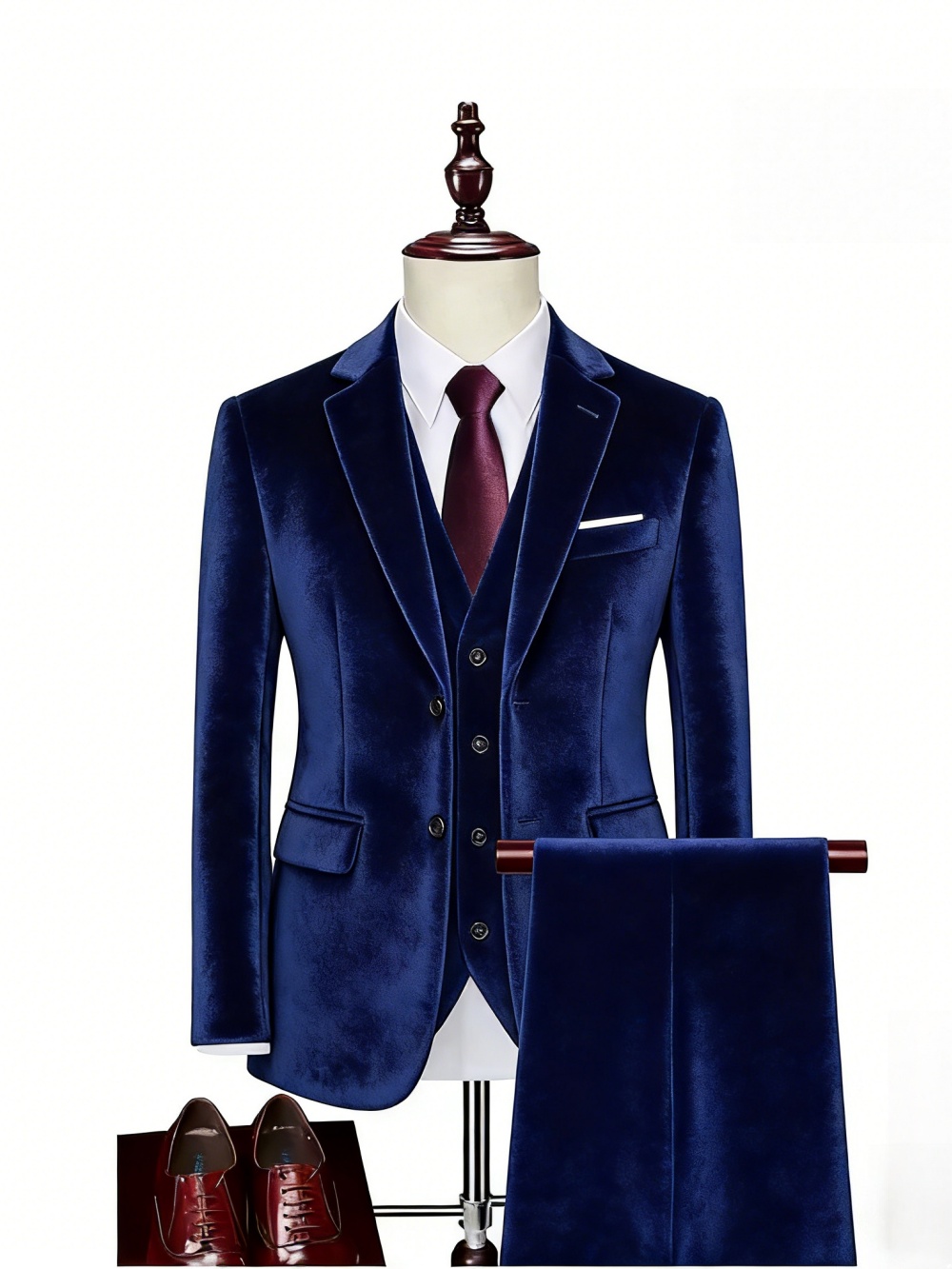 Notched lapel Men's Velvet Sui - Mens Grooming On Sale ulasan dan harga